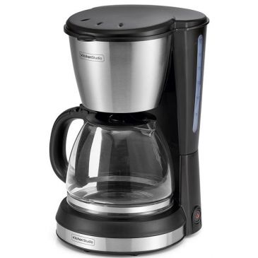 Cafetière filtre 12 tasses Noire & Inox - KSMD250